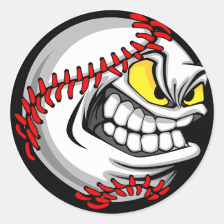 Baseball Cartoon Face Stickers