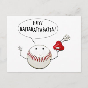 Baseball Cartoon Postcard