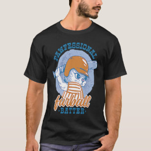 Baseball cat Pawfessional Furball batter T-Shirt