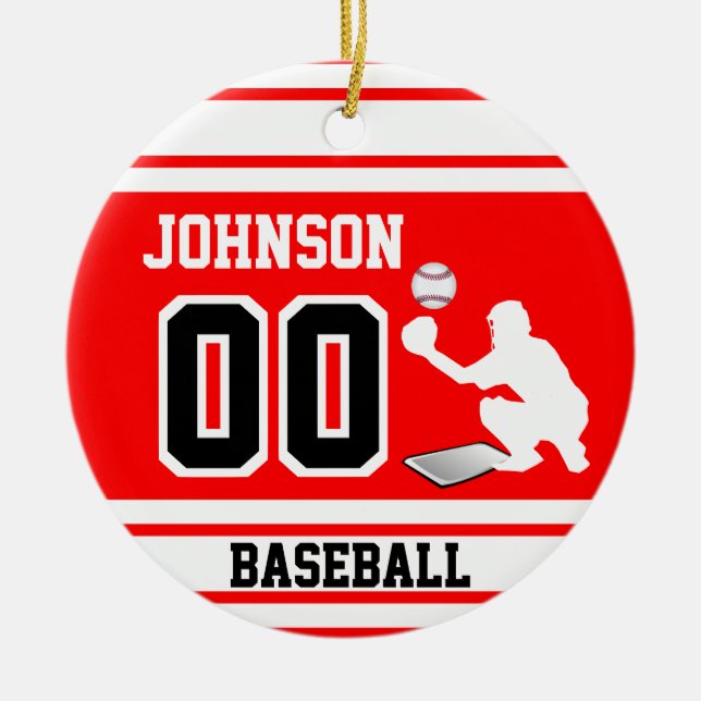Baseball Catcher | Create Your Own Ceramic Tree Decoration (Front)