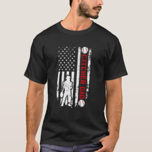 Baseball Catcher Dad Of A Baseball Catcher Father  T-Shirt