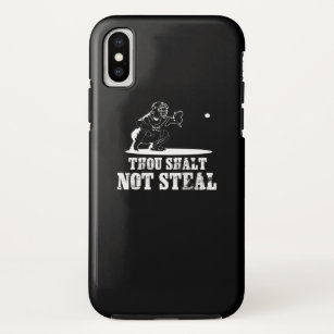 Baseball Catcher Joke - Thou Shalt Not Steal Case-Mate iPhone Case