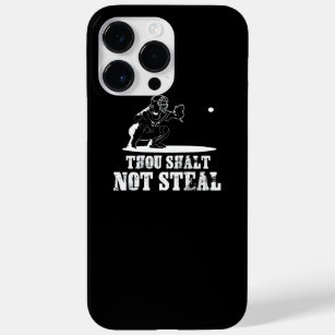 Baseball Catcher Joke - Thou Shalt Not Steal Case-Mate iPhone 14 Pro Max Case
