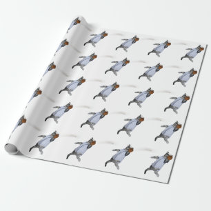 Baseball Catcher Kitten Wrapping Paper