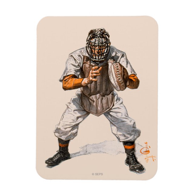 Baseball Catcher Magnet (Vertical)