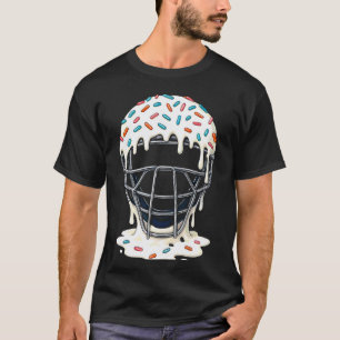 Baseball Catcher Mask Ice Cream Dripping Baseball T-Shirt
