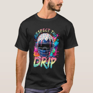 Baseball Catcher Mask Respect The Drip Ice Cream Y T-Shirt