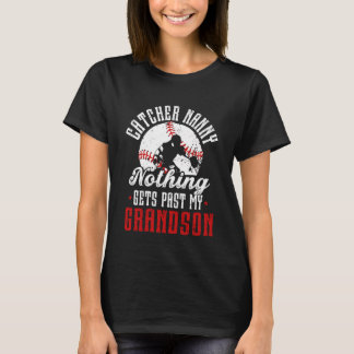 Baseball Catcher Nanny Proud Nanny of A Baseball C T-Shirt