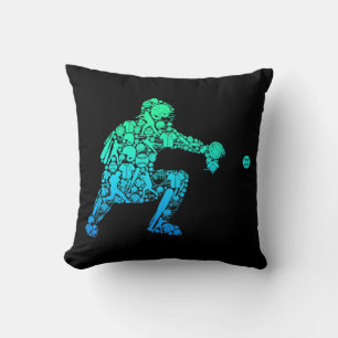 Baseball Catcher Player Youth Men Kids Boys Cushion