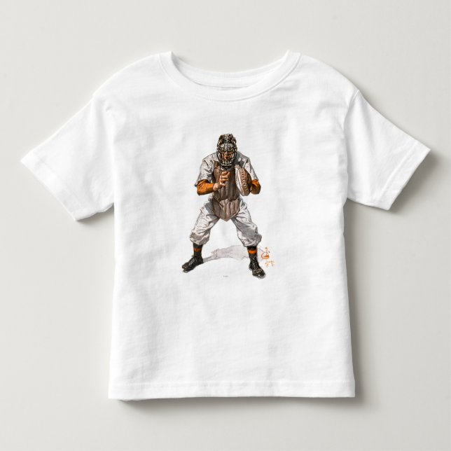 Baseball Catcher Toddler T-Shirt (Front)