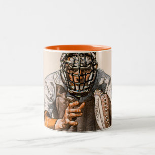 Baseball Catcher Two-Tone Coffee Mug