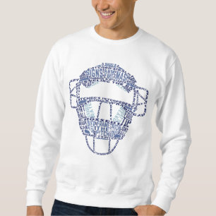 Baseball Catchers Mask Typography Sweatshirt