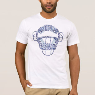 Baseball Catchers Mask Typography T-Shirt