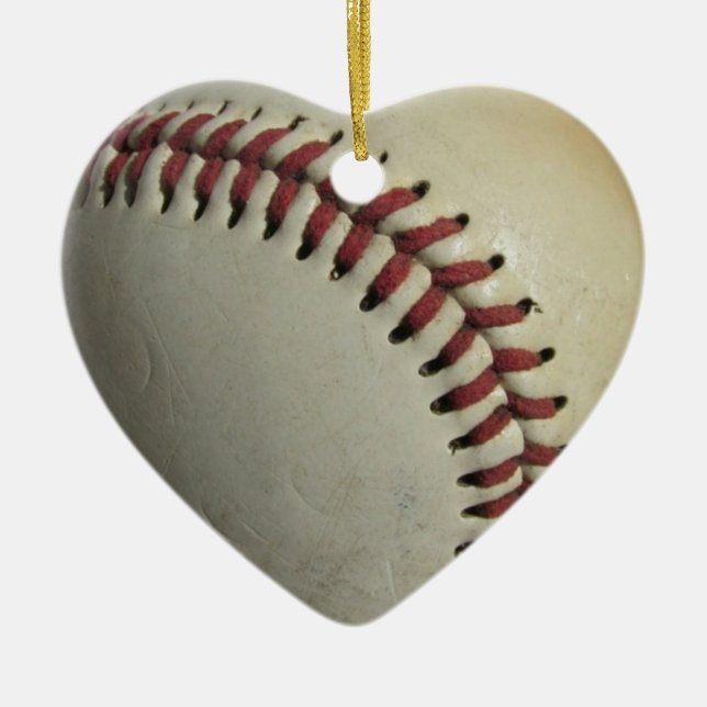 Baseball Ceramic Tree Decoration (Front)