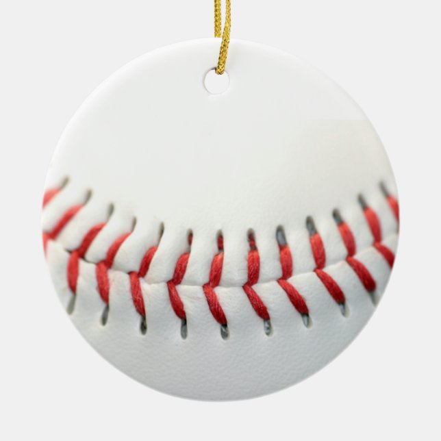 Baseball Ceramic Tree Decoration (Front)