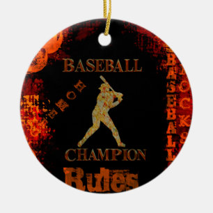 Baseball Ceramic Tree Decoration
