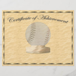 Baseball Certificate of Achievement Flyer