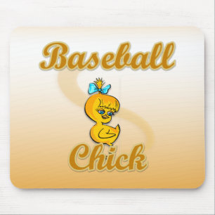 Baseball Chick Mouse Mat
