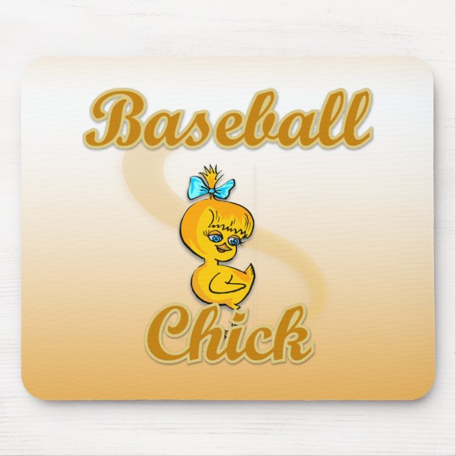 Baseball  Chick Mouse Mat (Front)