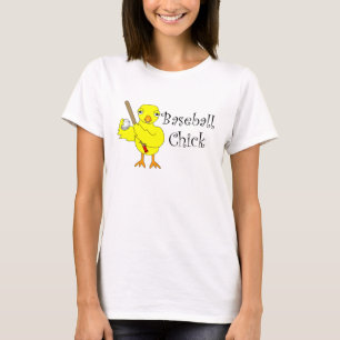 Baseball Chick Text T-Shirt