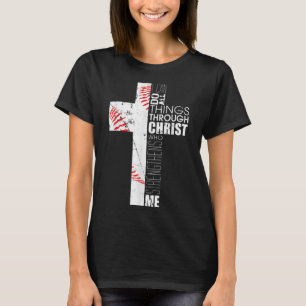 Baseball Christian Cross Gifts Philippians 413 Coa T-Shirt
