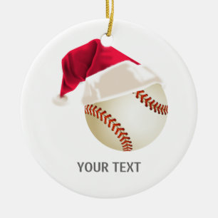 baseball christmas ceramic tree decoration