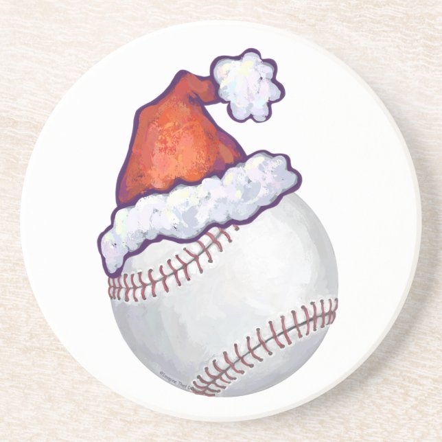 Baseball Christmas Coaster (Front)