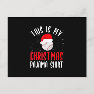Baseball Christmas Costume Outfit Men Women Holiday Postcard