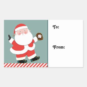 Baseball Christmas Gift Tag