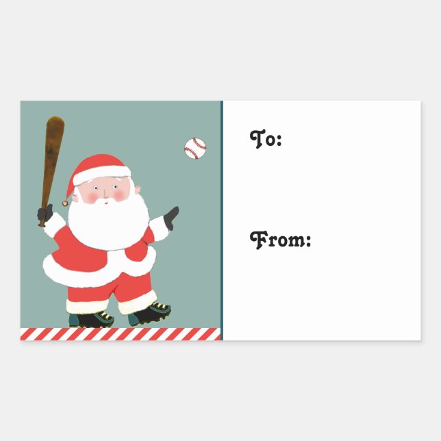 Baseball Christmas Gift Tag (Front)