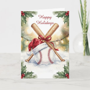 Baseball Christmas Greeting Card