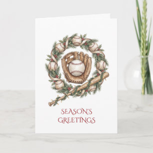 Baseball Christmas Greeting Card