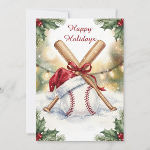 Baseball Christmas Greeting Card