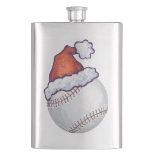 Baseball Christmas Hip Flask