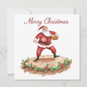 Baseball Christmas  Holiday Card