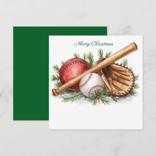 Baseball Christmas  Holiday Card