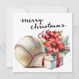 Baseball Christmas  Holiday Card