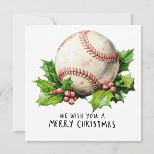 Baseball Christmas Holiday Card