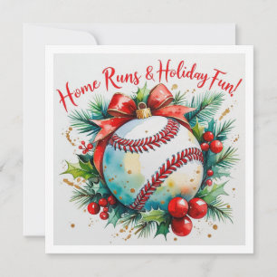Baseball Christmas  Holiday Card