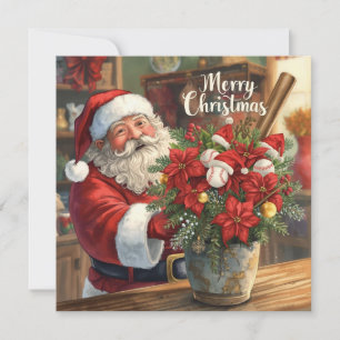 Baseball Christmas Holiday Card