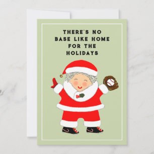 Baseball Christmas Holiday Card