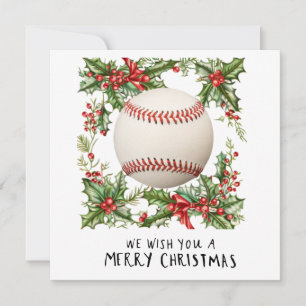 Baseball Christmas Holiday Card