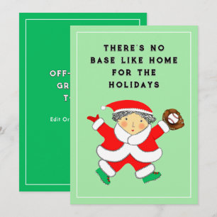 Baseball Christmas Holiday Card