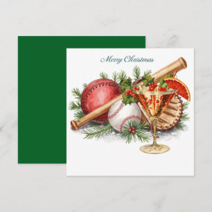Baseball Christmas  Holiday Card