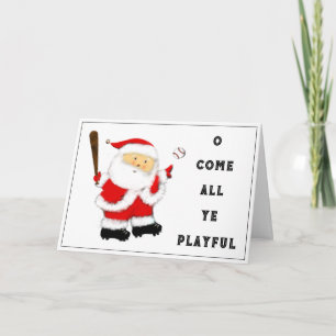 Baseball Christmas Holiday Card