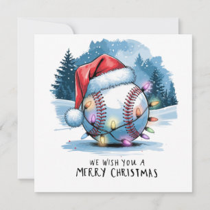 Baseball Christmas  Holiday Card
