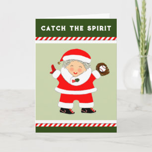 Baseball Christmas Holiday Card