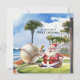 Baseball Christmas  Holiday Card