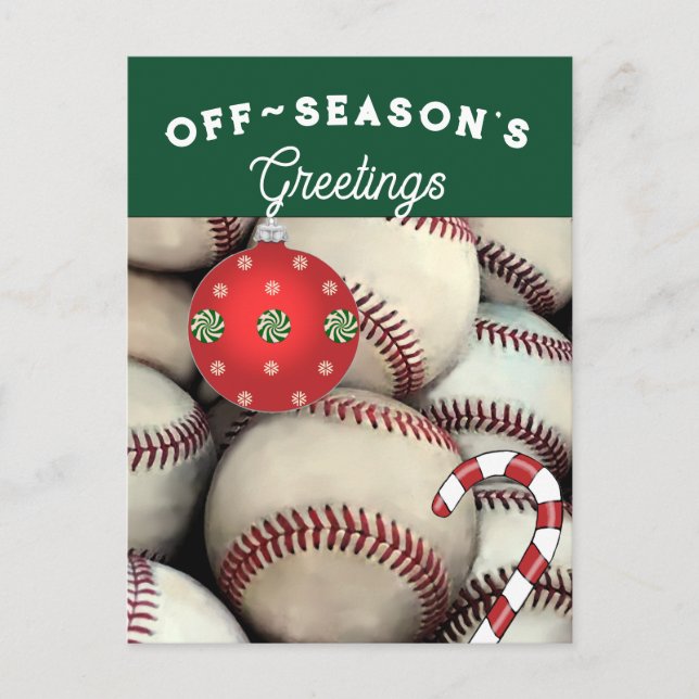 Baseball Christmas Holiday Cards (Front)