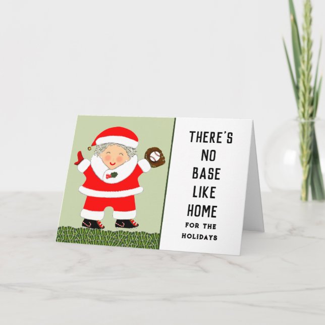 Baseball Christmas Holiday Cards (Front)